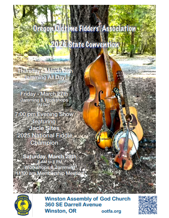 2026 Oregon Old Time Fiddlers State Convention Poster
